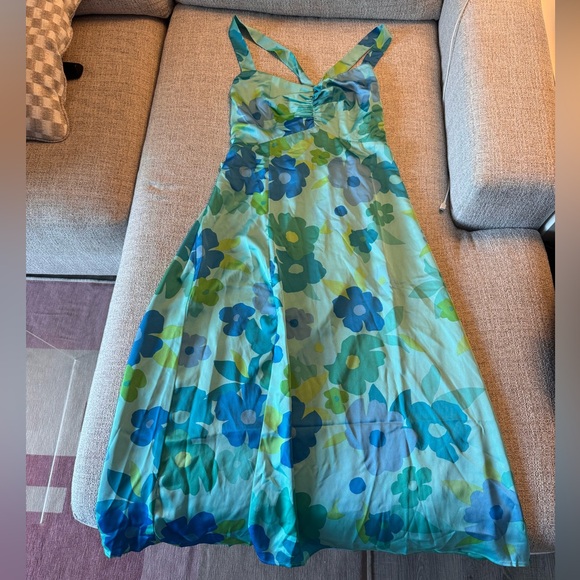 Show Me Your Mumu Mina Midi Dress Womens XXL in Blue Piccadilly Floral 🌸 - Picture 5 of 9